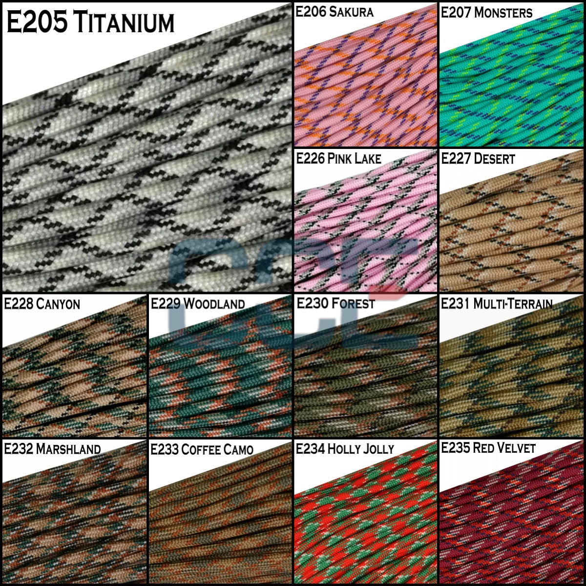 550lb Paracord (4mm) -Camo III | CCE Plus Enterprise